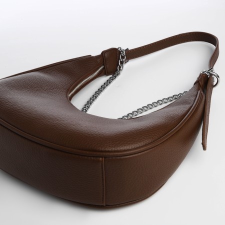 Bag Women's Sobo on the zipper Textura, average size, brown color-5