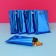 Gift, metallized, blue 17x25 cm package, 20 microns 10 pcs set
