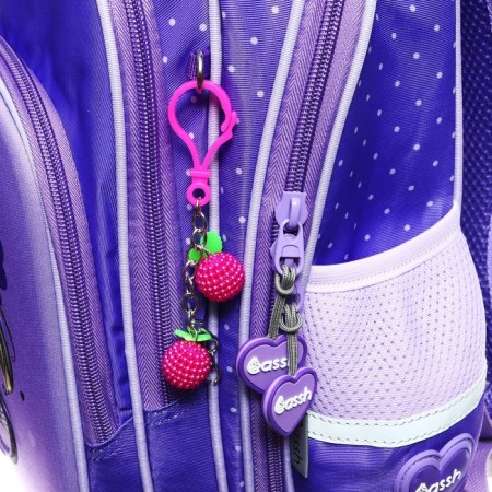 School backpack 37 x 28 x 13 cm, ergonomic back, Across 230, purple CS23-230-4-10