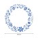 The tablecloth "Watercolor Gzhel", Round, Saten, D = 150 cm