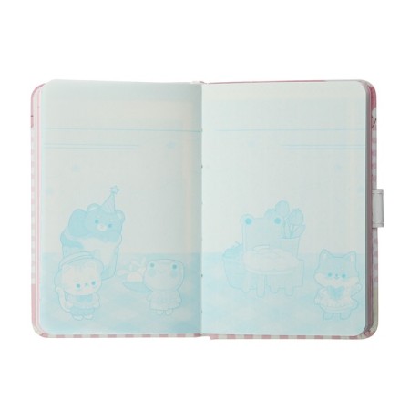 Gift Notebook, A6, 112 sheets, color block, with a curly knife, PVC cover, bunny, mix-8