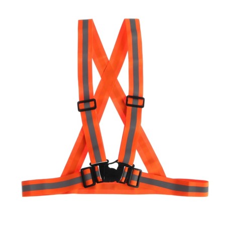 Signal vest, reflecting with adjustable size, orange-1