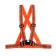 Signal vest, reflecting with adjustable size, orange