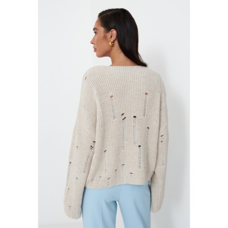 Pulover female Eliseeva Olesya, size L, beige color-1
