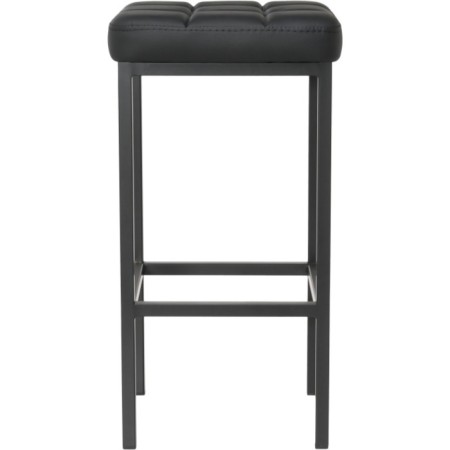 Har loth metal stool/eco -leather, black/black 35x35x65 cm-2
