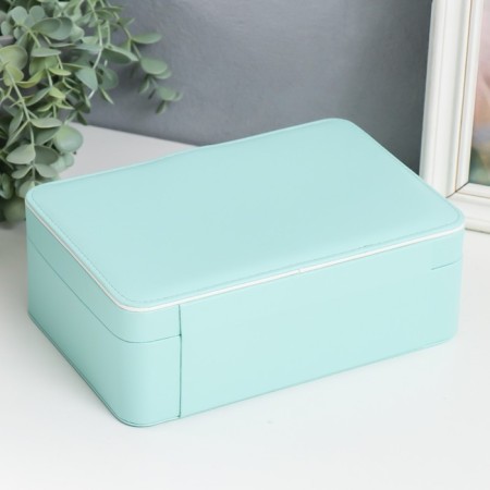 Casket to the leatherette for jewelry "with a buckle" mint 24x18.5x9cm-4