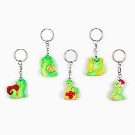 New Year's keychain for keys, voluminous "New Year: New Year Mix" New Year: 5 pcs-17