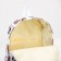 School backpack on lightning from textiles, external pocket, white/black color