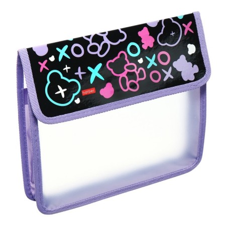 A5 notebook folder (240 x 205 x 40 mm), with Velcro valve, plastic/textiles, Hatber "My Bear"-1