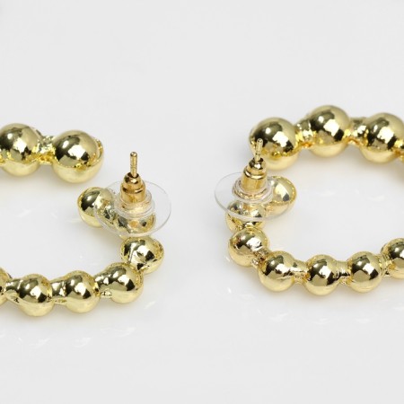 Earrings Metal "Heart" reunion, color gold-1