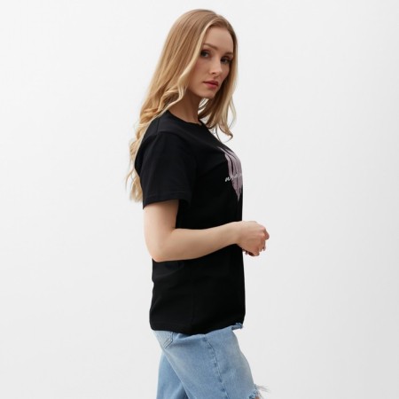 T -shirt female, black color, size 48-1