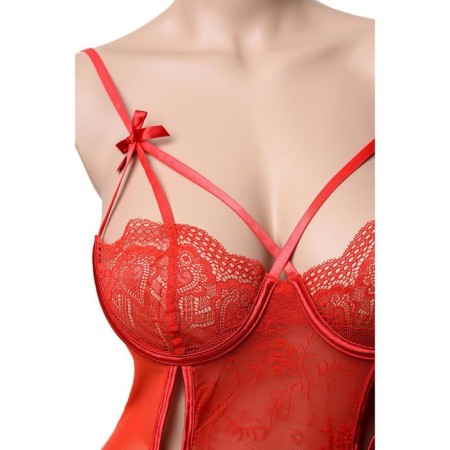 Erotic body Candy Girl, red color, size XL-2