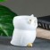 Figure Kashpo "Council" 0.35l, white with gold, 10x11x10cm