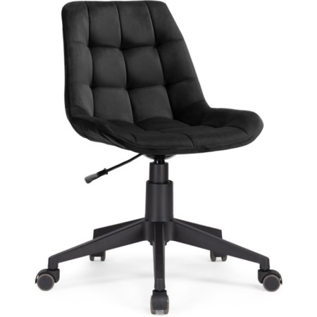 Computer chair Kelmi 1 plastic/velor, black/black 51x61x78 cm