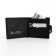 Male purse for magnet, department for bills, for maps, for coins, black color