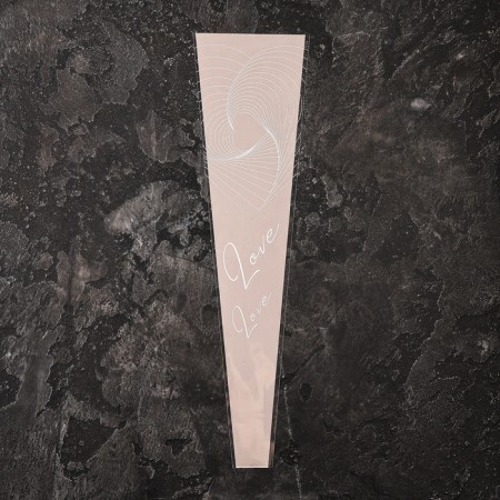 Package Concert Flowers, "Love at first sight", 12.5+4x45 cm, pink-2