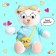 Soft toy "Bear Lappy" with a duck
