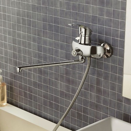 CRON CN2321 bath mixer, long spout, switch in the case, chrome-1