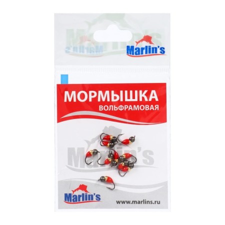 Mormyshka Wolfram Marlin’s Murash No. 1, 3 mm, 0.3 g, color gold, black, 10 pcs.-1