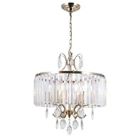 Suspended chandelier Citilux "Inga" CL335163, 48x48x120 cm, 6x60W, E14, brown color