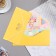Money envelope "Universal" velvet, yellow background, 19x9.3 cm