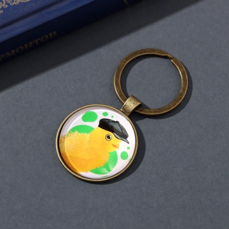 Trick Glass, Metal "Circle. Chipper in a leather cap" D = 3 cm-1