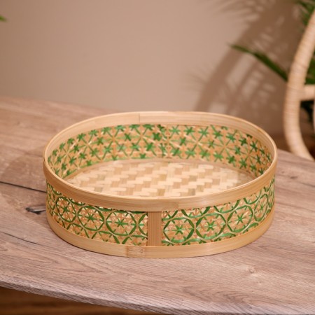 Wicker basket, from bamboo 35x28x10 cm-1