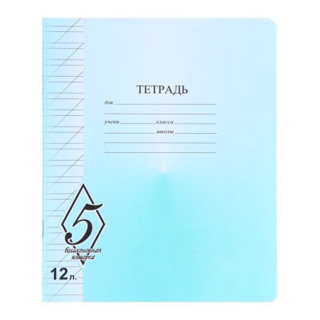 Notebook 12 sheet braid "The magnificent five", paper cover, mix-1