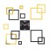 Walls Wall Interior, 3D Square, sticker, large, dial 15 cm