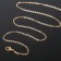 A chain with a carbine l = 45 cm (set of 5 pcs.) Small weaving, color gold