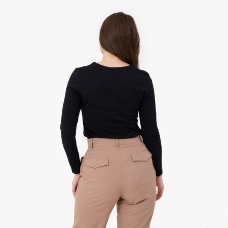 Women's longliva Minaku: Basic Line Black Color, Rr. 48-2