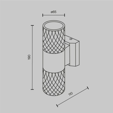 Sconces Outdoor O583WL-02B, 2x50W, 6.5x6.5x19 cm, GU10, black color-6