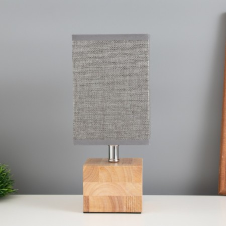 Table lamp "Cube" 1x40W E27 Light wood 11.5x11.5x27cm-2