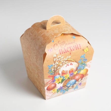 Confectionery box, packaging, “with great Easter”, 17 x 17 x 26 cm 4601791-2