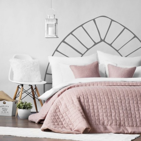 Konni set: cover 230 x 250 cm, pillowcase 45 x 45 cm - 2 pcs, pink color