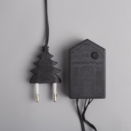 Garland “thread” 5 m with nozzles “white balls”, ip20, dark thread, 30 LED, glow warm white, 8 modes, 220 V-4