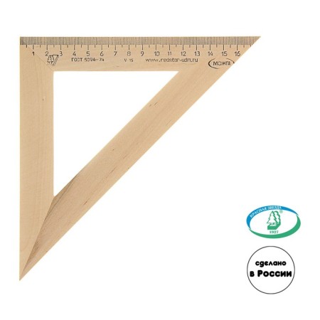 Different CHD HDD 45 ° x 180 mm "Red Star" (Mozhga) C15, birch (barcoded)