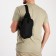 Slung bag youth from textiles, black color