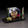 Set of desktop "flag with the emblem", bevel, coil
