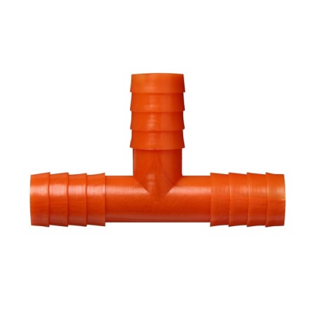 T-shaped tee, for a hose 3/4 "(19 mm), plastic