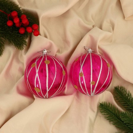 Set of balls plastic D-10 cm, 2 pcs "Eide dayshail" lilac