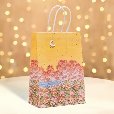 Crafts, beige package, "Flower Field" 21 x 15 x 8 cm