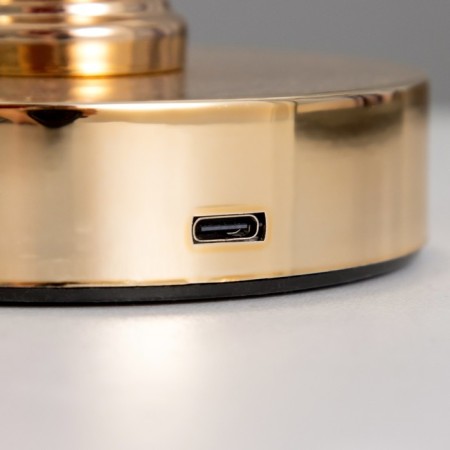 Table lamp sensory "gel" LED 10W battery gold 15x15x30 cm-8