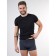 Male panties, size 50, dark blue color, white