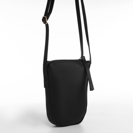 Bag Women's Cross-Bodi with a zipper, black color-2