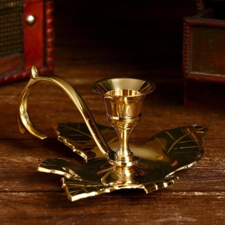Leonardo candlestick brass 16x16x7 cm