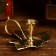 Leonardo candlestick brass 16x16x7 cm