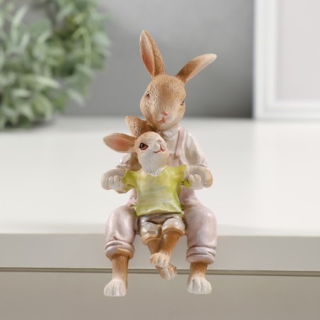 Souvenir Polystone "Bunny with son" 6x7x12.5 cm