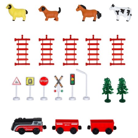 Railway for children "My City", 70 items, on batteries-5