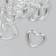 Beads for creativity plastic "Transparent hearts" set of 20 pcs 0.4x2.7x3 cm